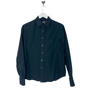 UNTUCKit Shirt Men's size M Black Cotton Twill Long Sleeve Button Down Shirt
